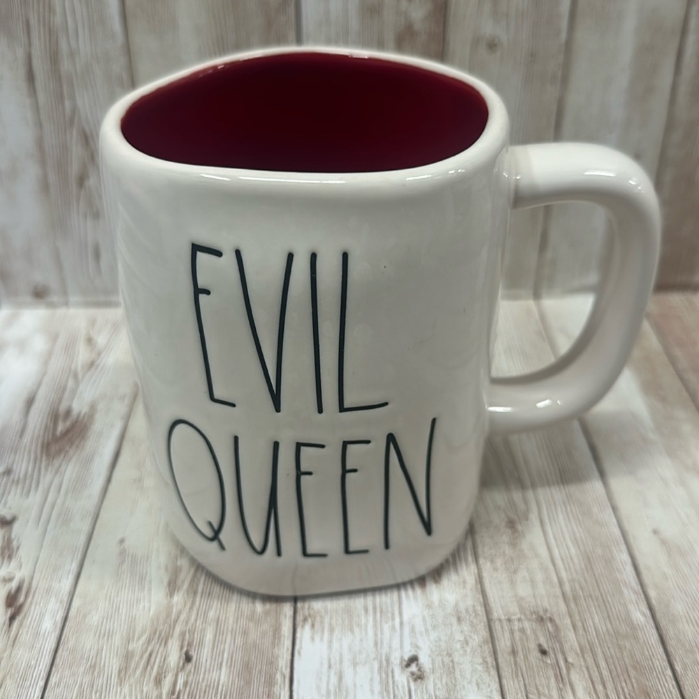 Rae Dunn Evil Queen Disney Villain mug red interior